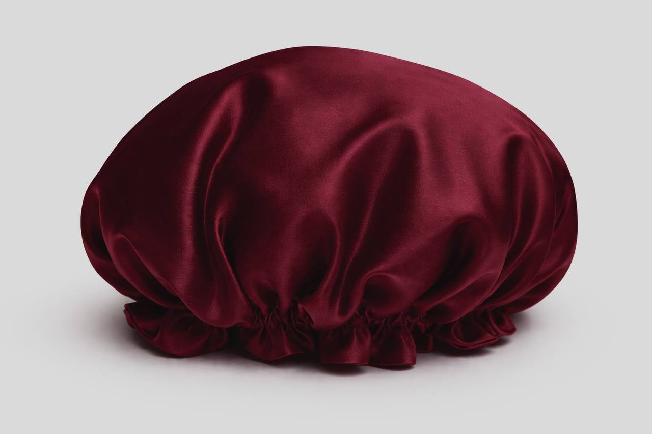 کلاه خواب ساتن زرشکی