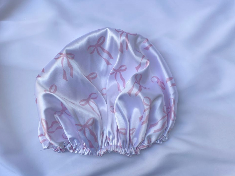 کلاه خواب ساتن طرح پاپیون